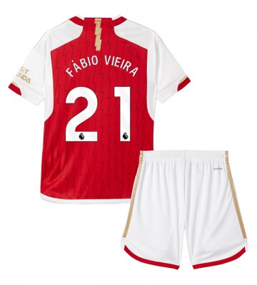 Arsenal Fabio Vieira #21 Replika Babytøj Hjemmebanesæt Børn 2023-24 Kortærmet (+ Korte bukser)